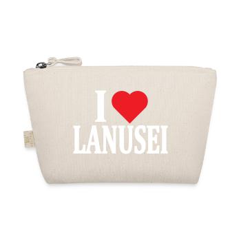 T-Shirt Ich liebe Lanusei T-Shirt Sardinien - Bio-Täschchen - Natur - Vorne