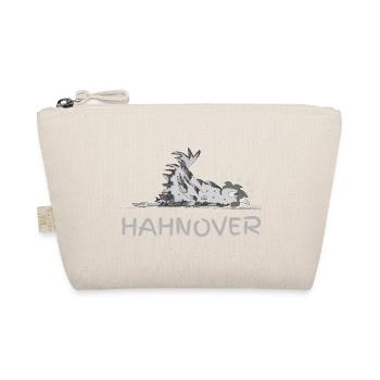 Hahnover - zerrupfter Hahn, grau - Bio-Täschchen - Natur - Vorne