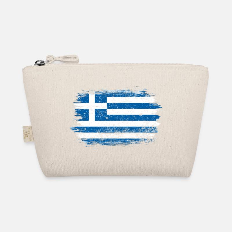 Brushed Greek Flag Organic Pouch