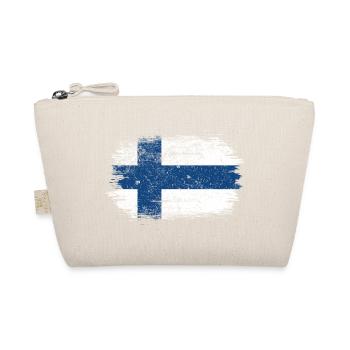 Finnish Nordic Cross Flag Print - Organic Pouch - nature - Front