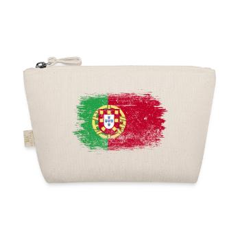 Portugal Flag Brush Stroke Art - Organic Pouch - nature - Front
