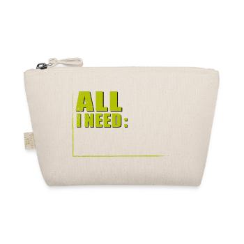 ALL I NEED in RAHMEN - Bio-Täschchen - Natur - Vorne