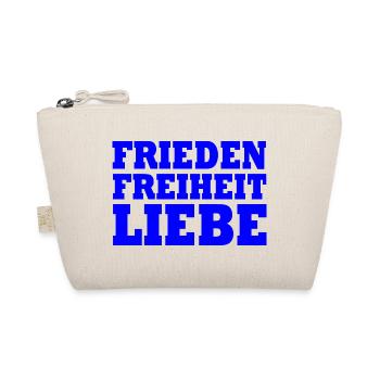 Frieden freiheit liebe - Bio-Täschchen - Natur - Vorne