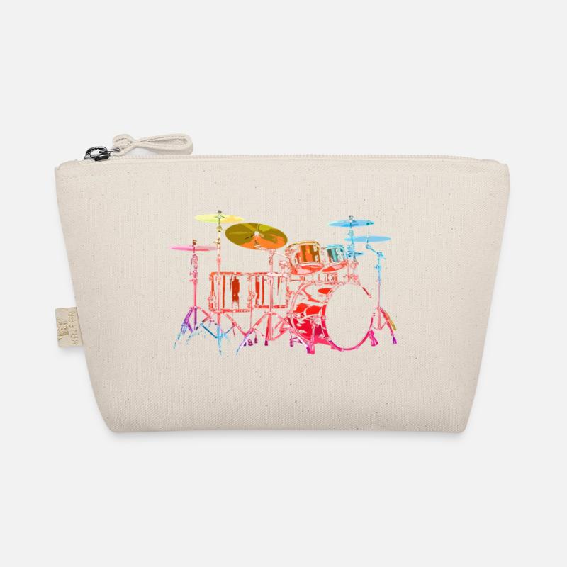 Drum Set bold digital colors Organic Pouch