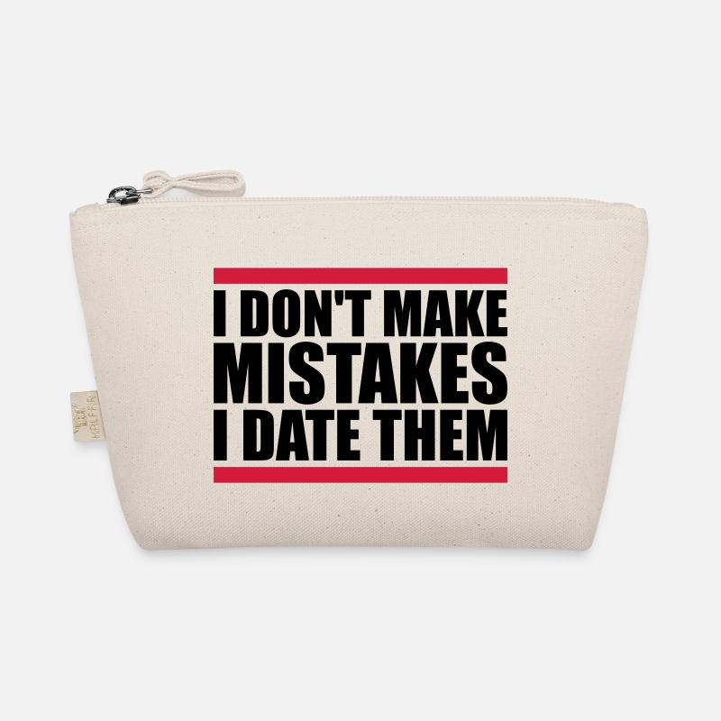 Date Mistakes Quote Logo Organic Pouch