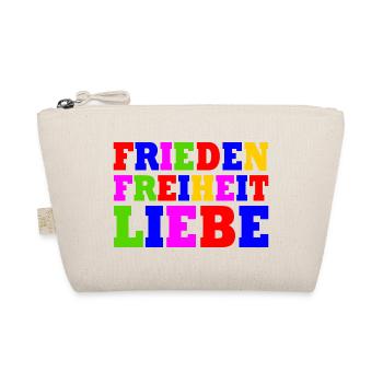 Frieden freiheit liebe - Bio-Täschchen - Natur - Vorne