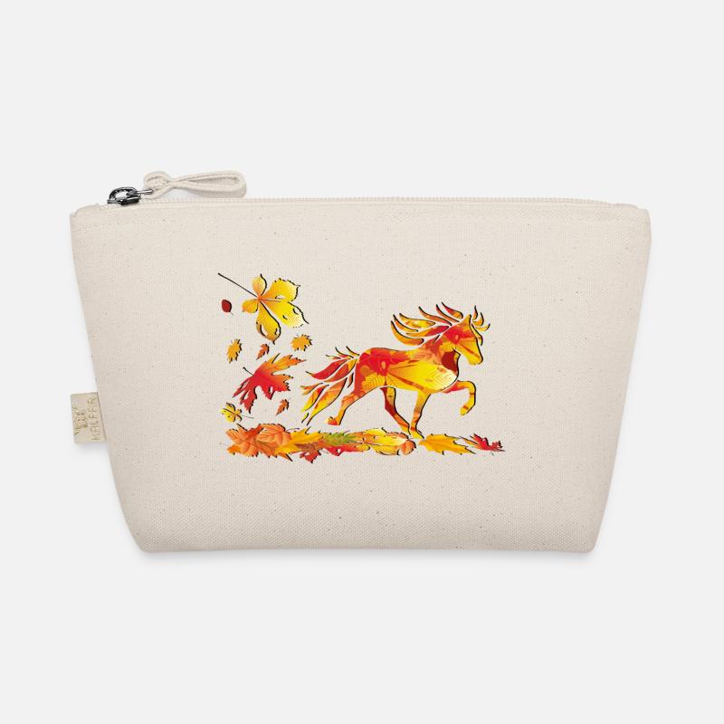 Herbstpferd aus Blattkunst Bio-Täschchen