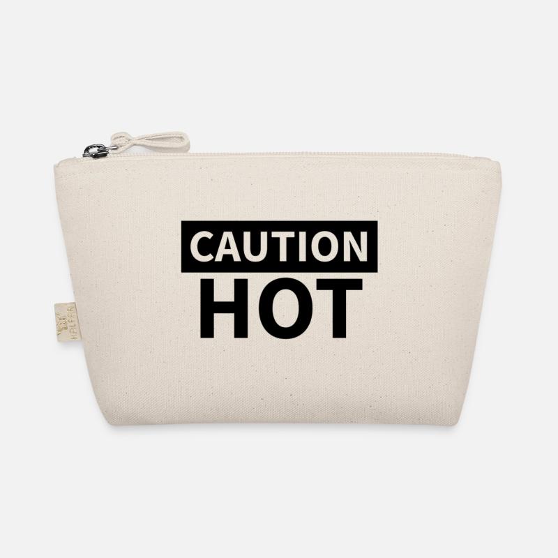 CAUTION HOT Black - Bio-Täschchen - Natur
