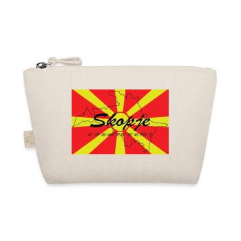 Skopje - Hauptstadt mit GPS & Flagge - Bio-Täschchen - Natur - Vorne