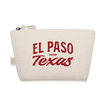 El Paso Texas Retro Script - Organic Pouch - nature - Front