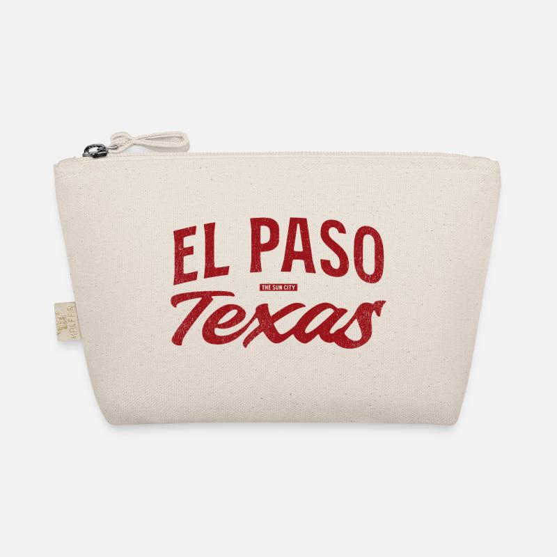El Paso Texas Retro Script - Bio-Täschchen - Natur