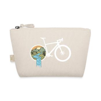 Gravel Bike Natur Rennrad Fahrrad lustige Geschenk - Bio-Täschchen - Natur - Vorne