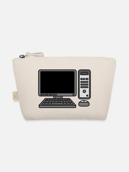 Computer Keyboard Mouse Screen - Organic Pouch - nature - Front