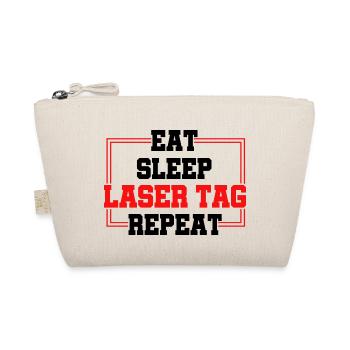 Eat Sleep Laser Tag Repeat Lasertag Player Laserga - Bio-Täschchen - Natur - Vorne