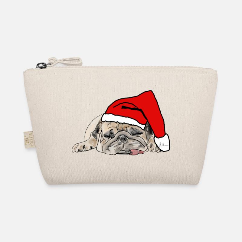 Mops Weihnachten Bio-Täschchen