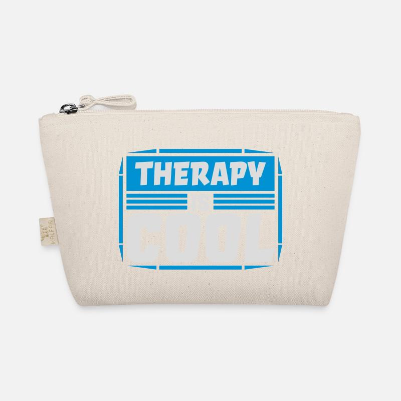 therapy is cool Quote Organic Pouch
