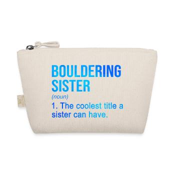 Bouldering Sister Noun Definition Boulder Rock Cli - Bio-Täschchen - Natur - Vorne