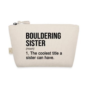 Bouldering Sister Noun Definition Boulder Rock Cli - Bio-Täschchen - Natur - Vorne