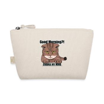 Good Morning Cat - Grumpy - Organic Pouch - nature - Front