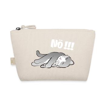 Schlafende Katze Nö!!! Nein Meinungsstabil - Bio-Täschchen - Natur - Vorne
