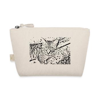 cat black kitten cute - Organic Pouch - nature - Front
