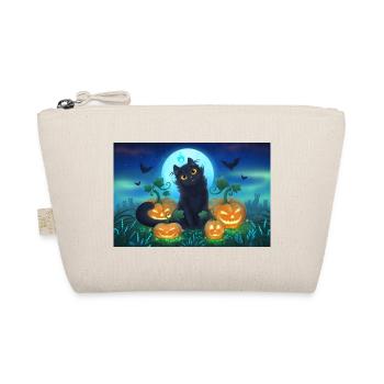 Miauiges Halloween! Schwarze Katzenkürbisse - Poster - Bio-Täschchen - Natur - Vorne