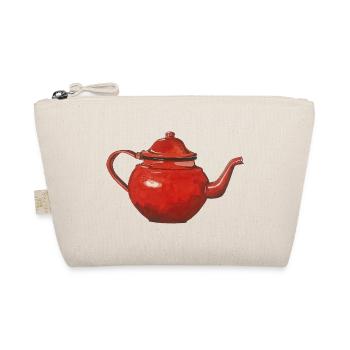 Théière rouge Cafetière émaillée - Trousse biologique - nature - Devant