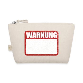 Warnung Schild leer Achtung Blechschild - Bio-Täschchen - Natur - Vorne