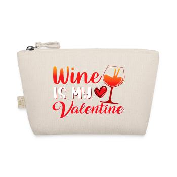 Wine is my Valentine - Bio-Täschchen - Natur - Vorne