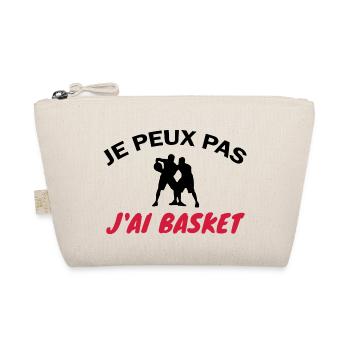 je peux pas j ai basket / cadeau humour basket - Trousse biologique - nature - Devant