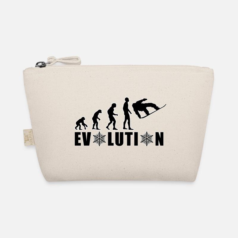 EVOLUTION SNOWBOARD Schnee Winter Geschenk Bio-Täschchen