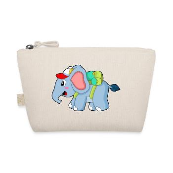 Elephant Student Backpack School - Organic Pouch - nature - Front