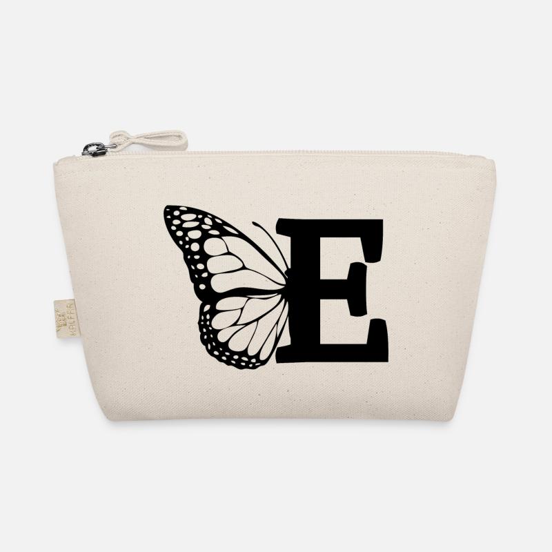 letter e butterfly Organic Pouch