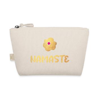 Namaste Yoga Flower Gold Meditation vibes om - Organic Pouch - nature - Front