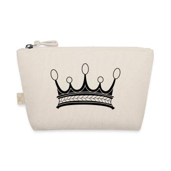 Crown five pearls transparent shadow image - Organic Pouch - nature - Front
