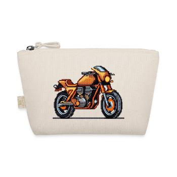 Motorcycle as racing machine in 16-bit - Organic Pouch - nature - Front