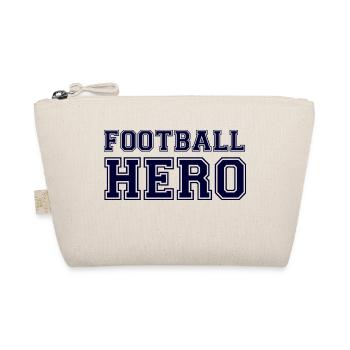 Football Hero - Blue Text. - Organic Pouch - nature - Front