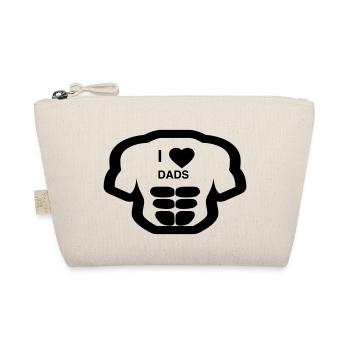 Cooles „I Love Dads“ Design für sie und ihn - Bio-Täschchen - Natur - Vorne