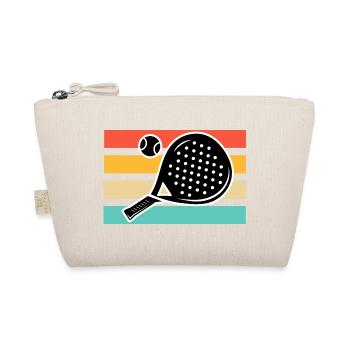 Padel Tennis Retro Vintage - Organic Pouch - nature - Front