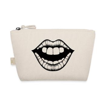 Lips, mouth, kissing lips - Organic Pouch - nature - Front