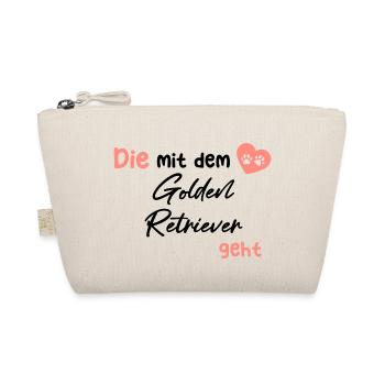 Die mit dem Golden Retriever geht - Hund Hundelieb - Bio-Täschchen - Natur - Vorne