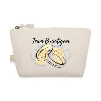 Team Bräutigam -Junggesellenabschied- Bier & Ringe - Bio-Täschchen - Natur - Vorne