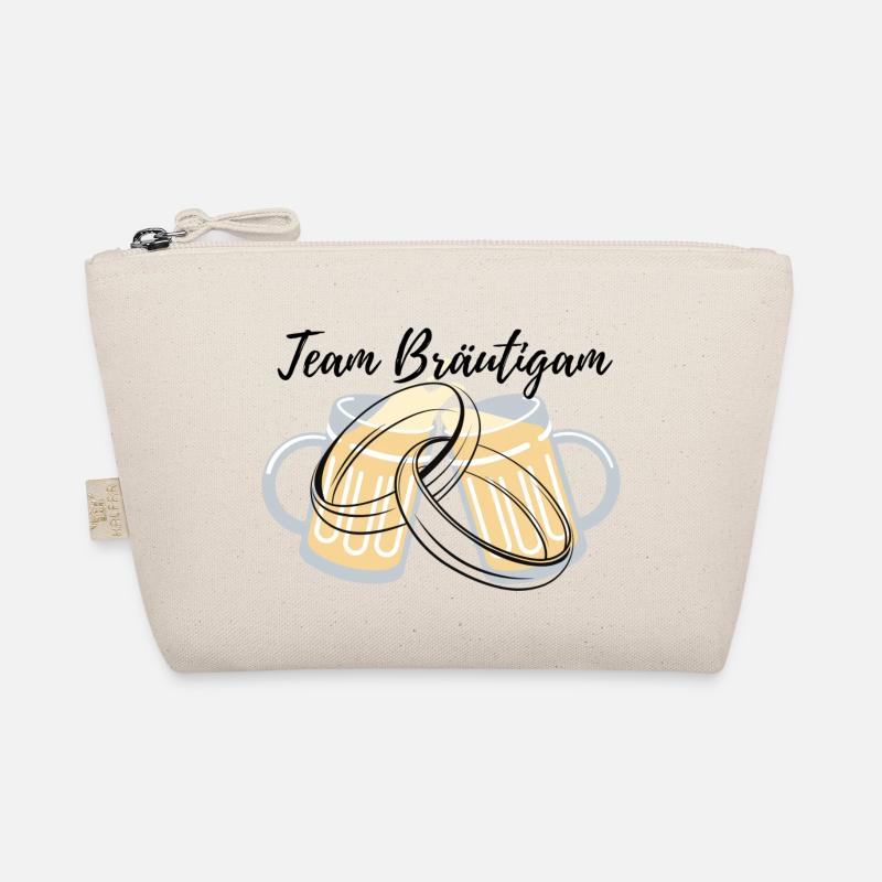 Team Bräutigam -Junggesellenabschied- Bier & Ringe Bio-Täschchen