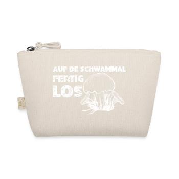 auf de Schwammal fertig los - auf die Pilze fertig - Bio-Täschchen - Natur - Vorne