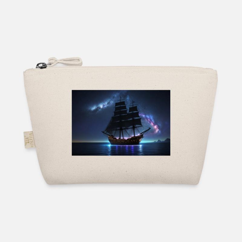 Sailing ship under mystical sky Organic Pouch