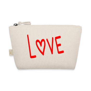 HEART. HEARTS. VALENTINE'S DAY. LOVE. LOVE. COUPLE. - Organic Pouch - nature - Front