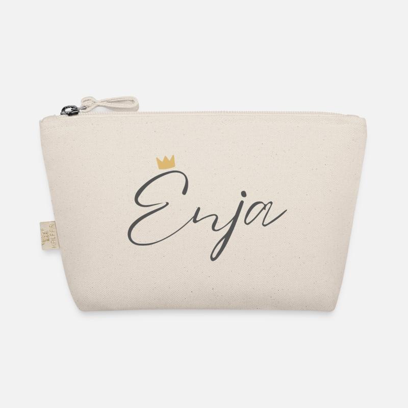 Prinzessin Enja Crown Hemd – Name mit Buchstabe E Bio-Täschchen