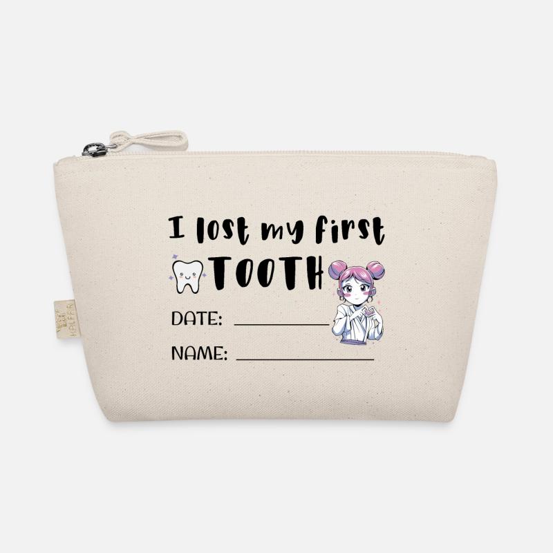 I Lost my First Tooth Certificate Name tag Organic Pouch