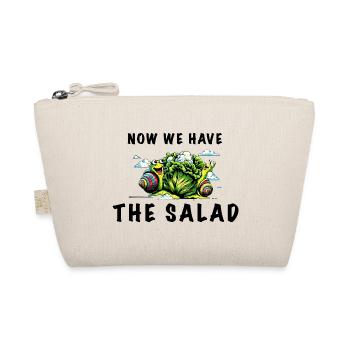 denglisch spruch lustig now we have the salad - Bio-Täschchen - Natur - Vorne