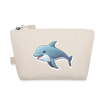Dolphin Cute - Organic Pouch - nature - Front